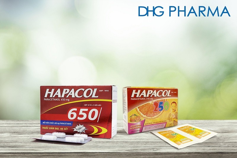 Thuốc hạ sốt Hapacol 250 và Hapacol 650 với hoạt chất chính paracetamol, phù hợp cho cả gia đình