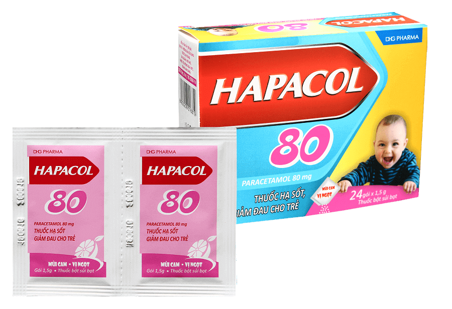 Thuốc giảm đau hạ sốt Hapacol 80